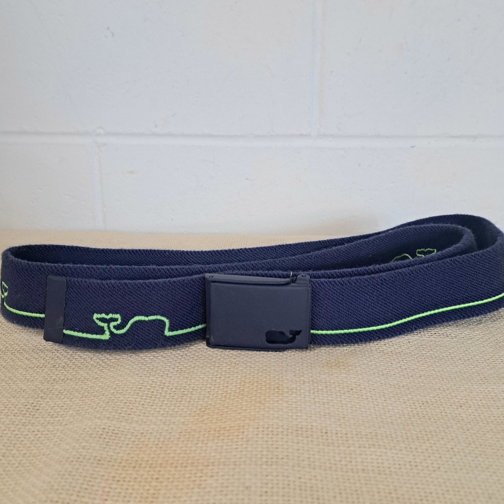 Vineyard Vines Stretch Embroidered Whale Belt SzS-XL
